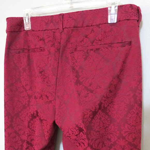Old Navy Cranberry Pixie Jacquard Trousers Size 12 - Picture 6 of 13